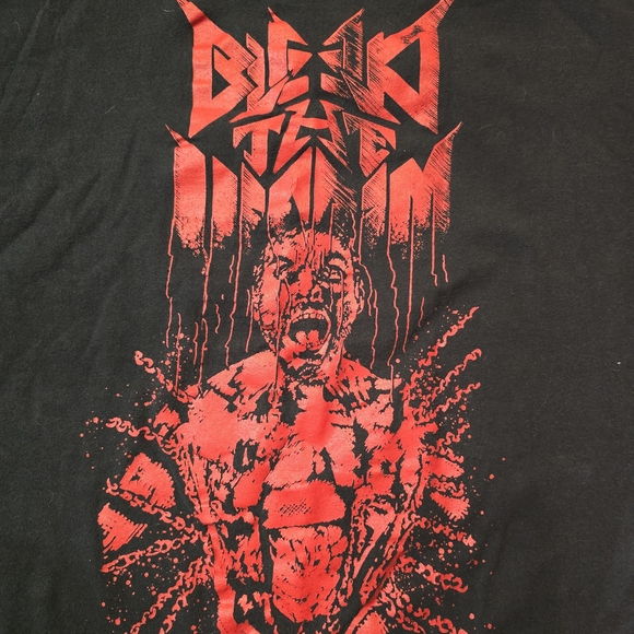 Bleed The Victim Band T Shirt Black Blood Red Graphic Metal Hardcore Tee Gore - Picture 2 of 4